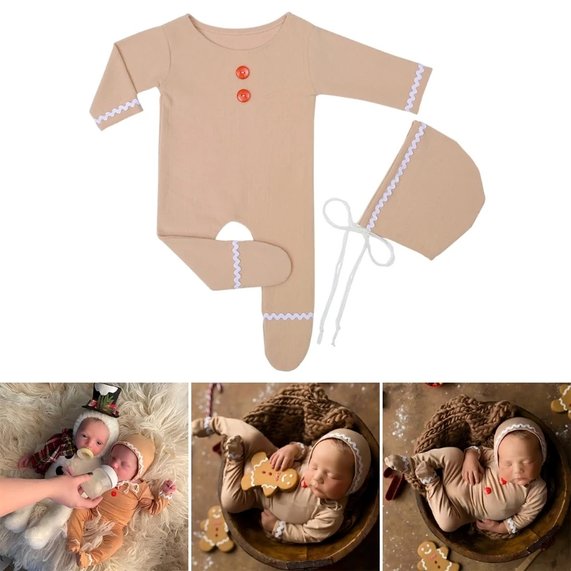 

1 комплект одежды для фотосъемки новорожденных, шапка с комбинезонами, одежда для съемки новорожденных