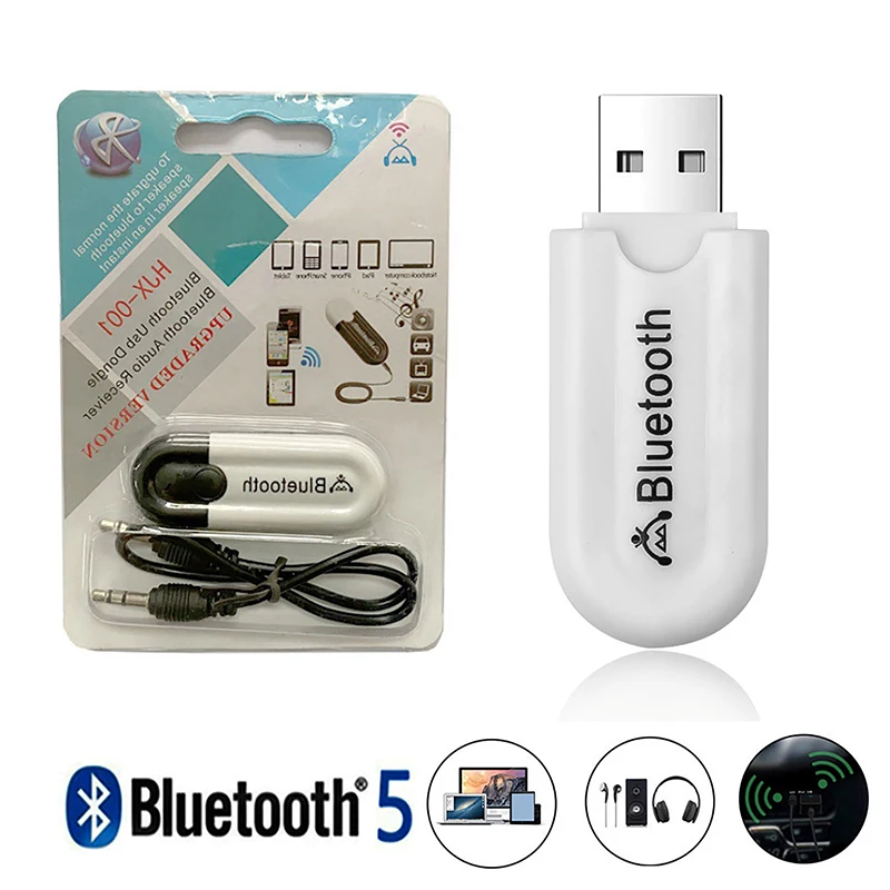 

Wireless Bluetooth Adapter AMP USB Dongle for iPhone Android Mobile Phone Computer PC Car Speaker 3.5mm Music Stereo Receiver