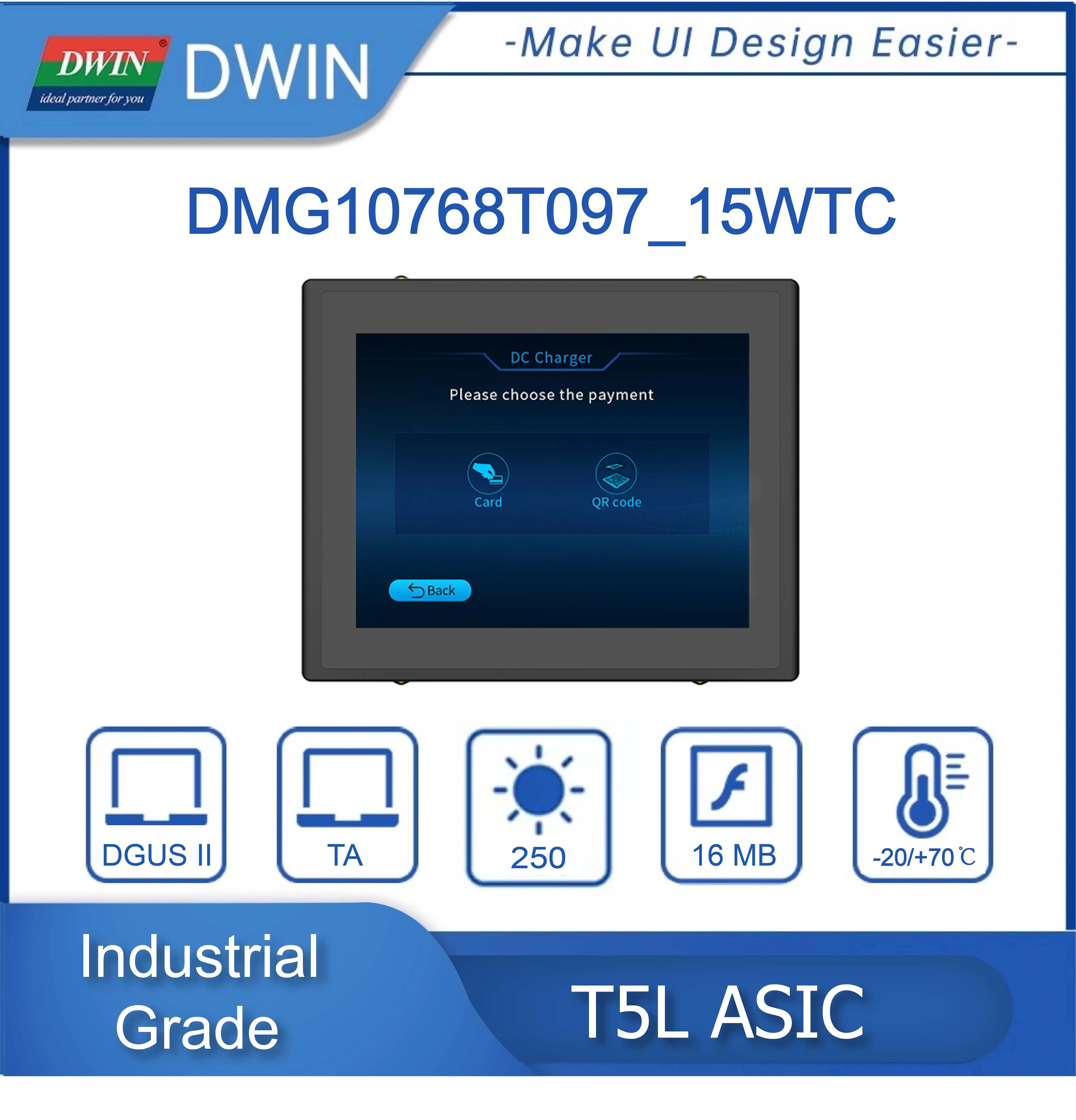 

DWIN 9.7 Inch 1024*768 TFT HMI/UART RS232 RS485 Smart LCM Display DGUS II System Capacitive/Resistive Touch Screen LCD Module