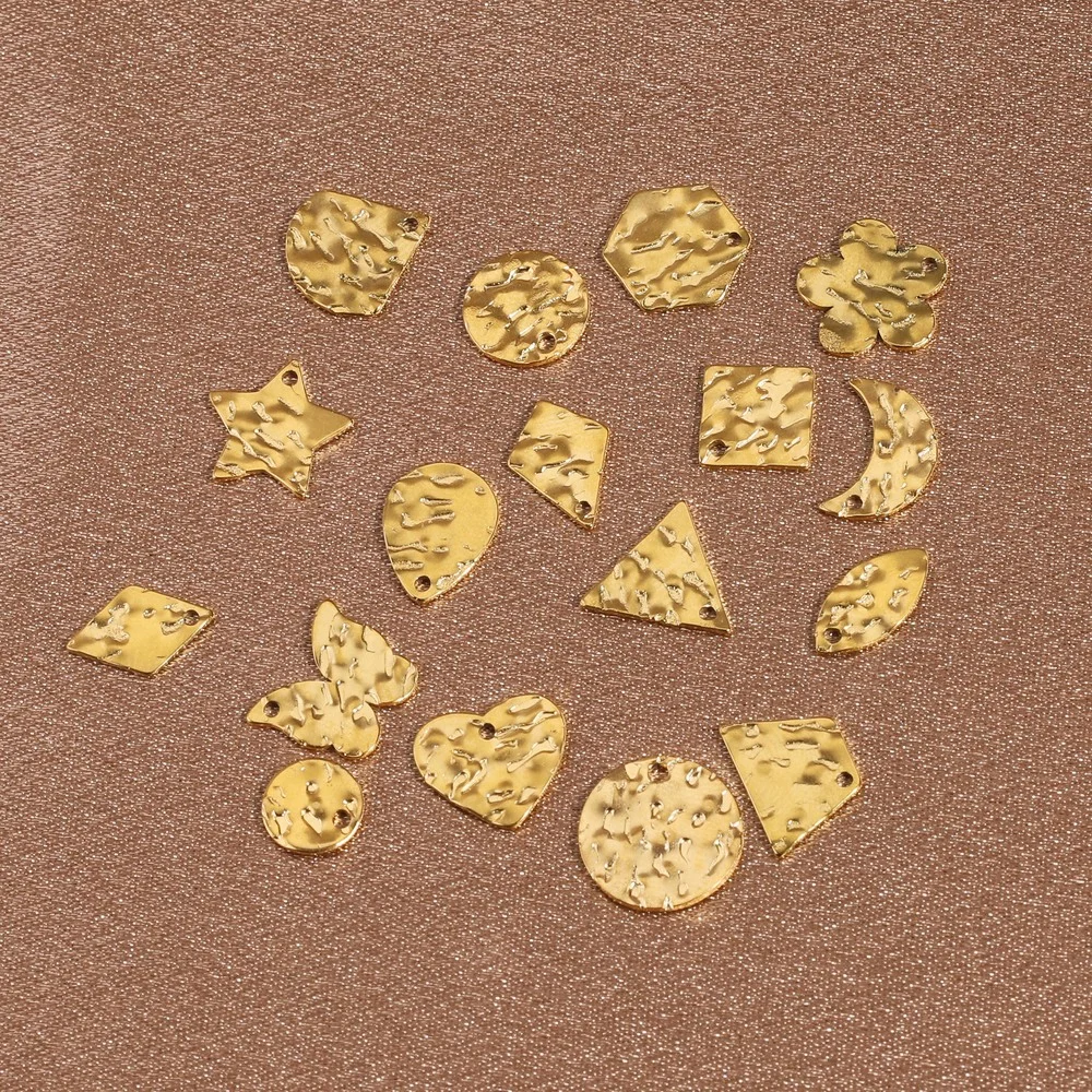 20 шт. круглые подвески в виде полумесяца и цветов из нержавеющей стали |