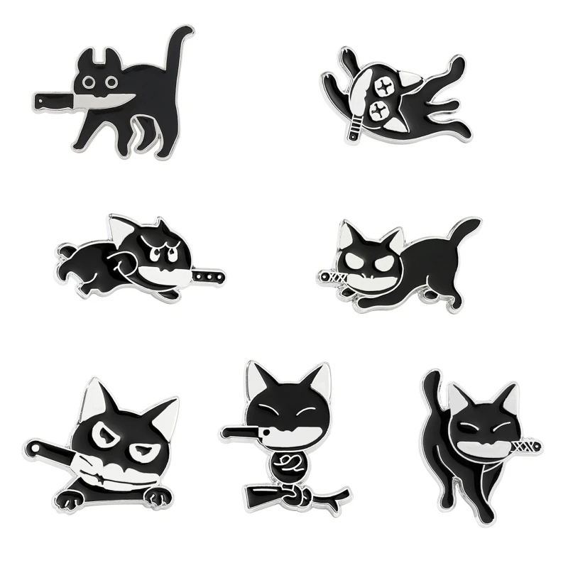 

Cartoon Enamel Little for CAT Style Brooch Children's Day Gift Black for CAT Bro Dropshipping
