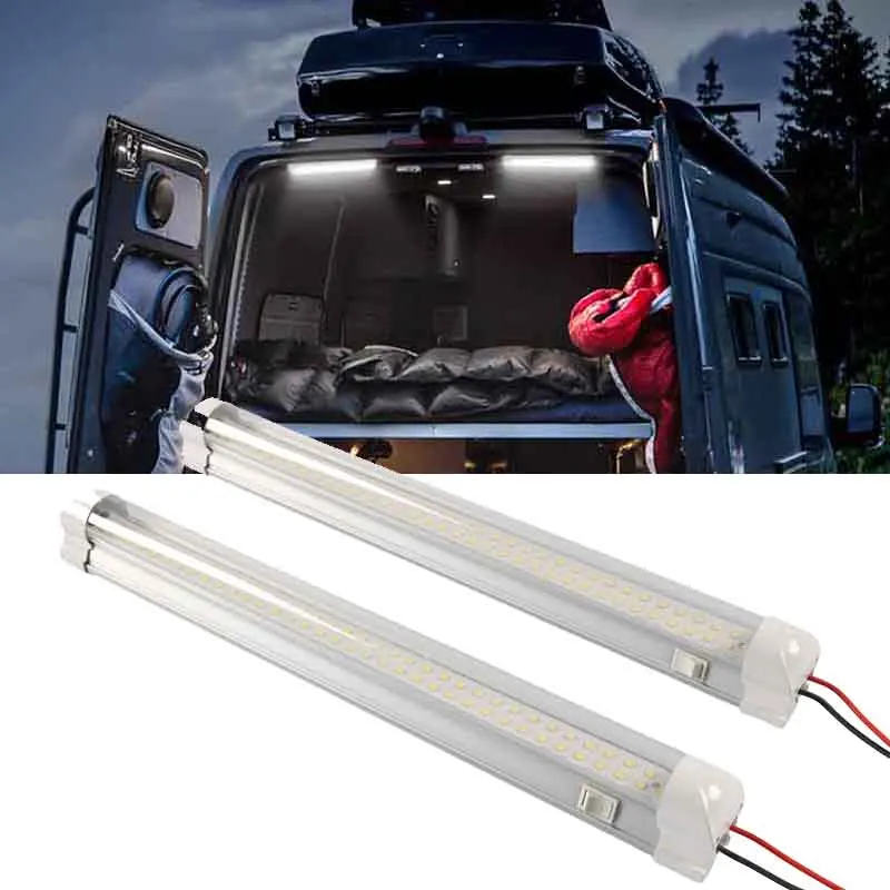 

Светодиодсветильник панель для салона автомобиля, 3,5 Вт, 72 светодиода, лампа с переключателем ВКЛ/ВЫКЛ для фургона, грузовика, кемпера, лодки...