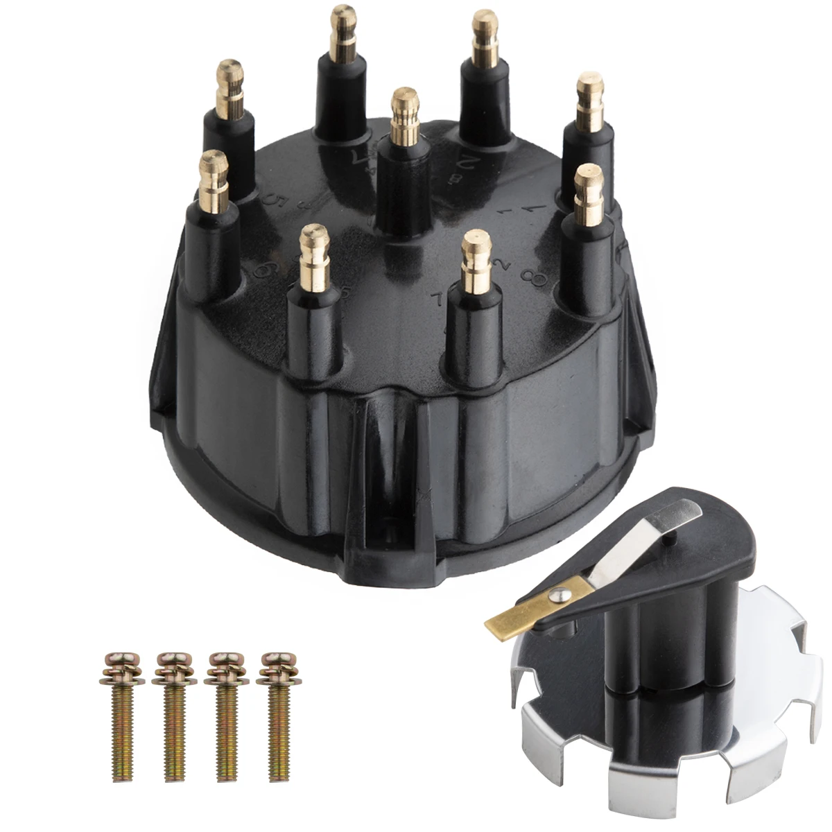 

Distributor Cap Kit 187523 805759Q3 Compatible with Mercruiser Engine GM V8 5.0L with Thunderbolt IV and V HEI Ignition Systems