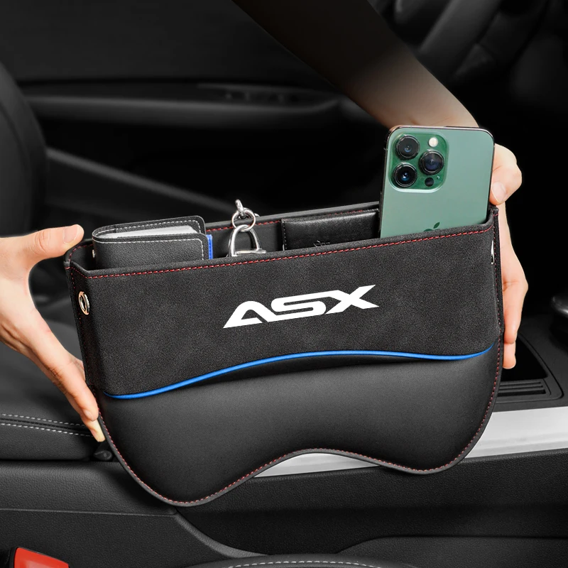 

Suitable Car Seat Storage Box For Mitsubishi ASX Car Seat Gap Organizer Seat Side Bag Reserved Charging Cable Hole Accessories