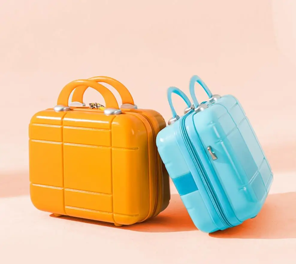 

New product cosmetic bag diagonal trolley case child luggage small suitcase 14 inch
