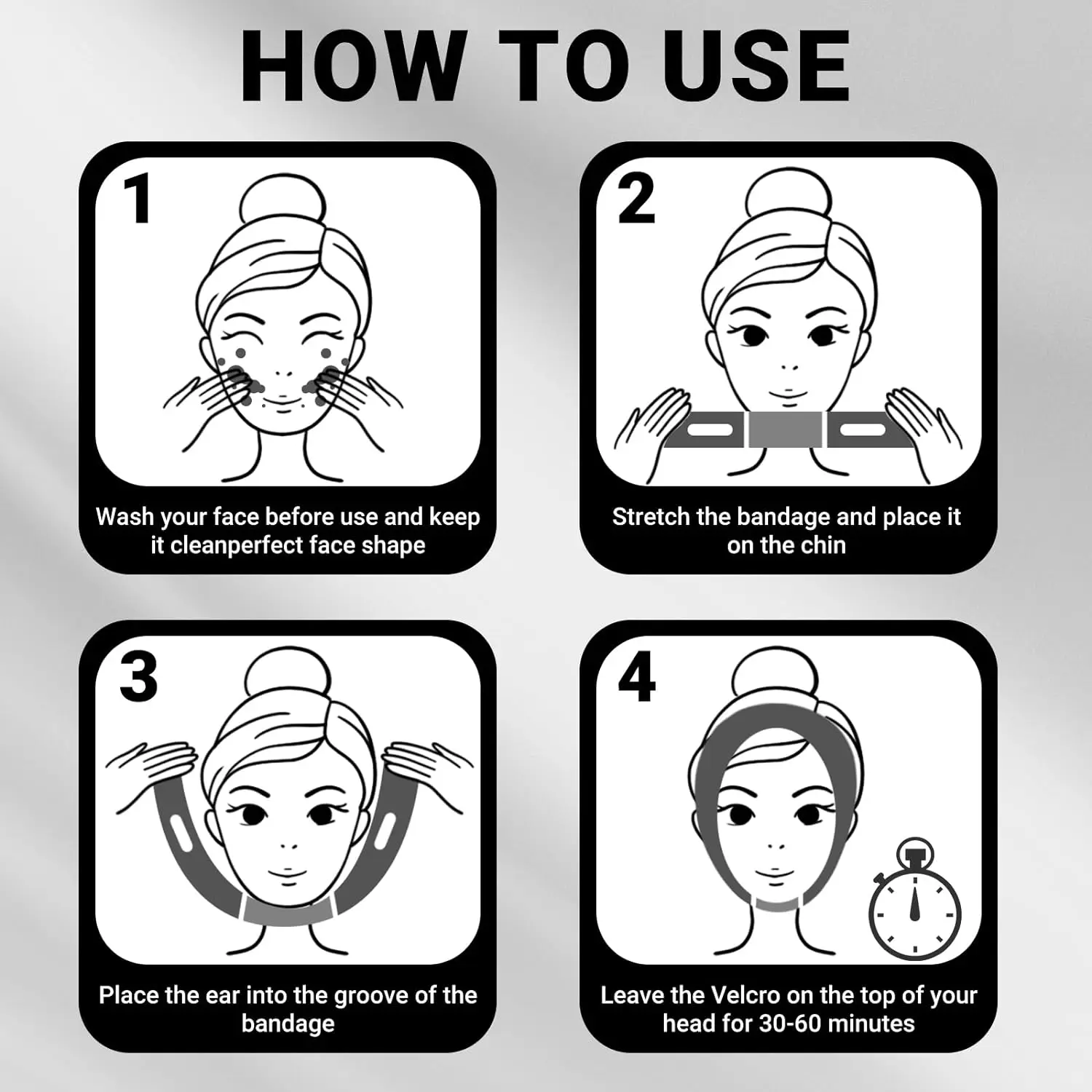 Маска для лица силиконовая V-лифтинг V-линия форма лифтинг бандажная маска