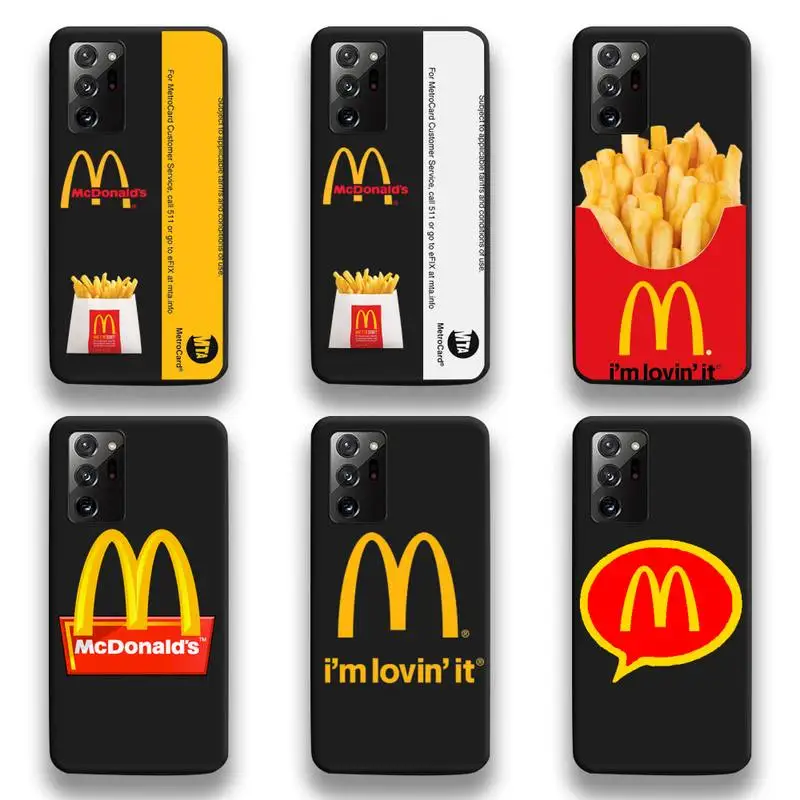 

Cool McDonald Card Phone Case For Samsung Galaxy Note20 ultra 7 8 9 10 Plus lite M51 M21 M31S J8 2018 Prime