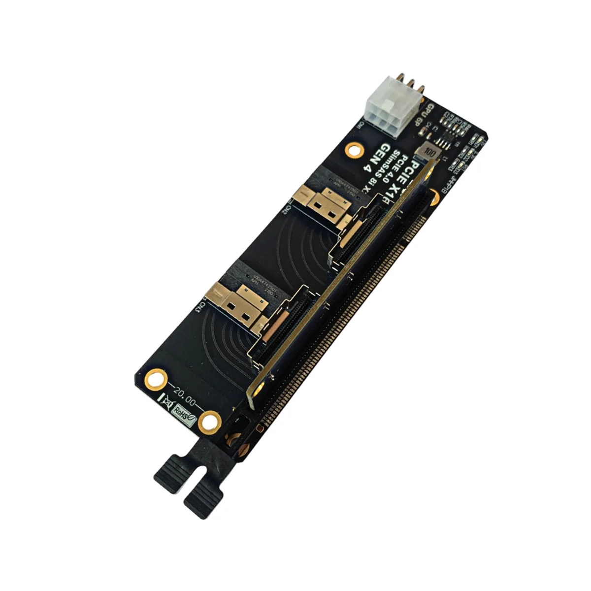 2 порта Gen4 плата адаптера SlimSAS 8I X2 на PCIE 4 0 X16 для сетевой карты видеокарты карта