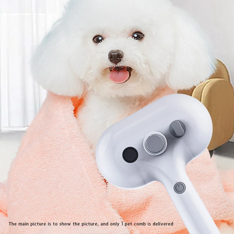 

Расческа-распылитель для домашних животных, расческа для собак и кошек, Расческа с роликом для вычесывания шерсти домашних животных + USB зарядка, товары для домашних животных