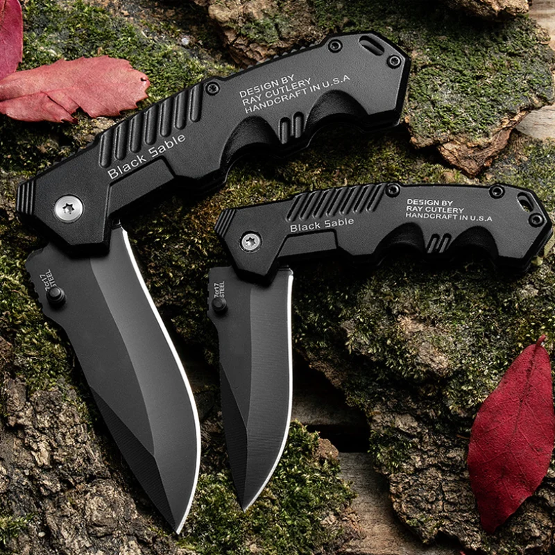 

57HRC EDC mini Knives Folding Tactical Knife Steel Combat Portable Pocket Titanium Knives Utility Survival Hunting Rescue Tool