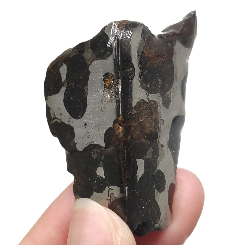 52 7 г серио палласти метеорит ломтик оливин натуральный образец материал