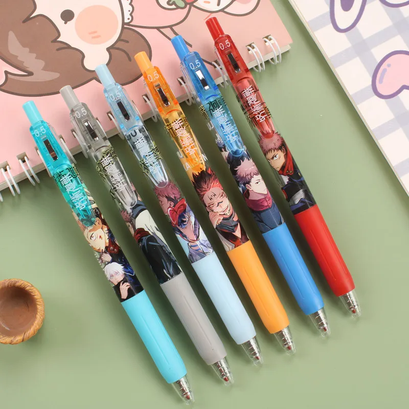 

3PCS Itadori Yuji Fushiguro Megumi Gojo Satoru Anime Character Jujutsu Kaisen Gel Pen Kids Aesthetic Stationery Writing Supplies