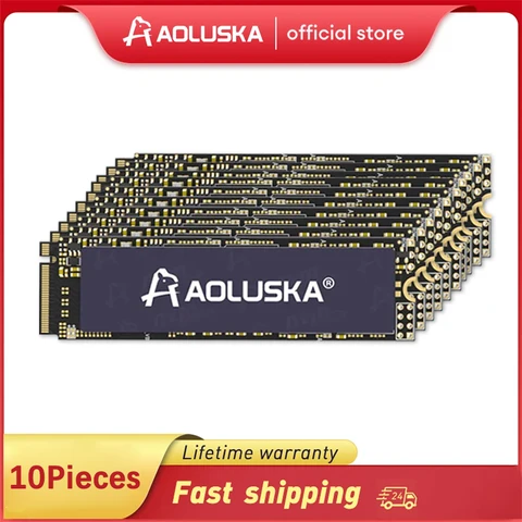 AOLUSKA 10 шт. M2 SSD NVMe 256 ГБ 512 ГБ 1 ТБ 128 ГБ 2280 PCIe SSD Внутренний твердотельный накопитель для ноутбука настольного ПК SSD M.2 жесткий диск