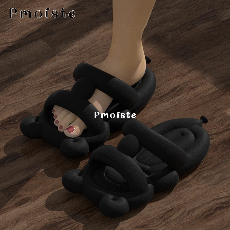 Bear Slippers for Women 2023 Summer New Lovely Cartoon Animals Slippers Fashion Soft Slipper Outdoor Non-slip Beach Slippers