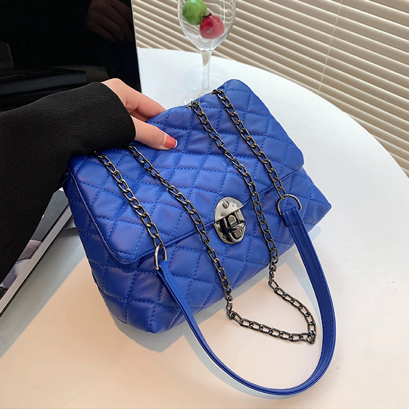 Textured Chain Strap Shoulder Bag New Fashion Flap Crossbody Bags For Women Plaid Pu Leather Designer Handbags
Textured Chain Strap Shoulder Bag New Fashion Flap Crossbody Bags For Women Plaid Pu Leather Designer Handbags