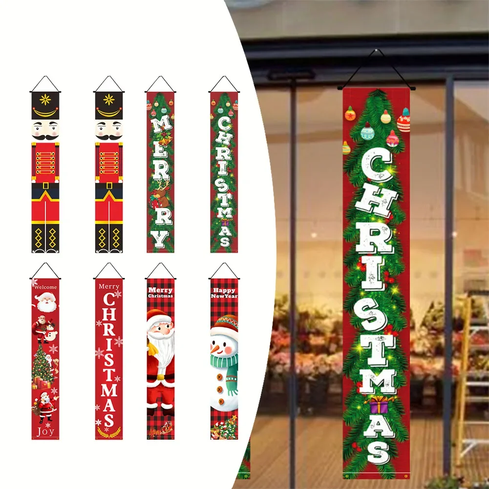 1 шт. рождественские украшения с Рождеством баннер Рождественский знак на дверь