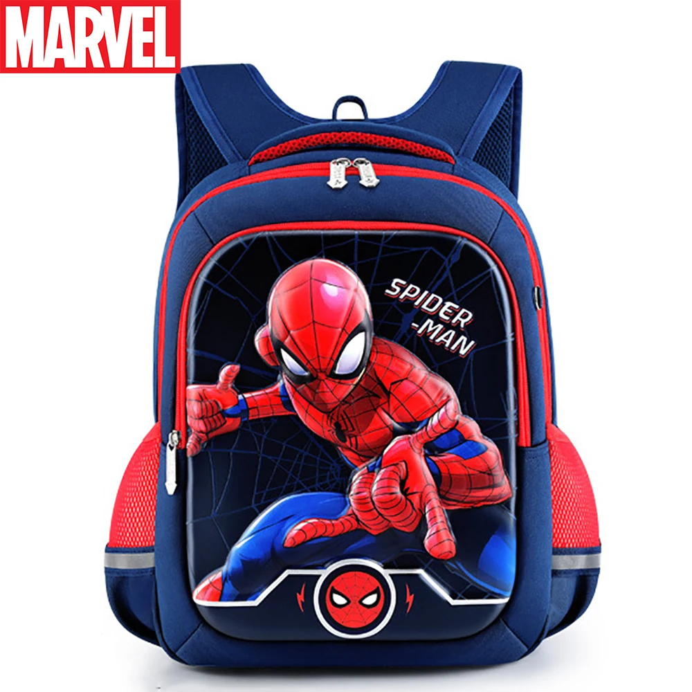Детские школьные портфели Marvel с героями мультфильмов для мальчиков, рюкзаки большой вместимости с милым пауком для студентов, водонепрониц...