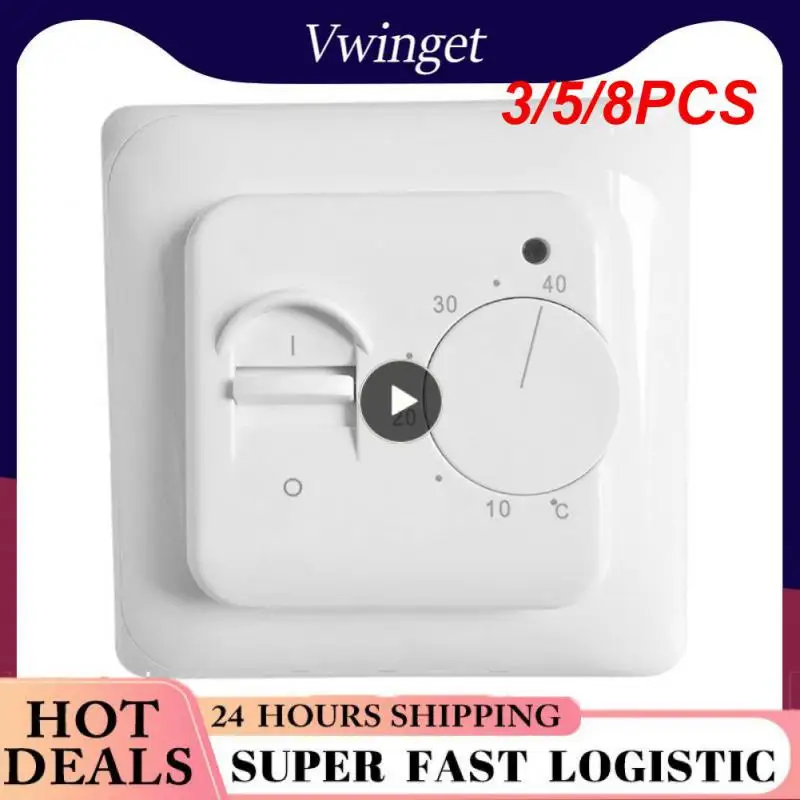 

3/5/8PCS Floor Heating Electric Underfloor Sensor Mechanical Temperature Control Switch 230v Temperature Controller