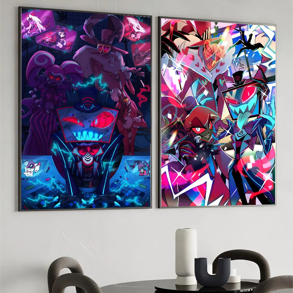 Cartoon H-Helluva Boss Terror Poster Paper Print Home Living Room Bedroom Entrance Bar Restaurant Cafe Art Painting Decoration