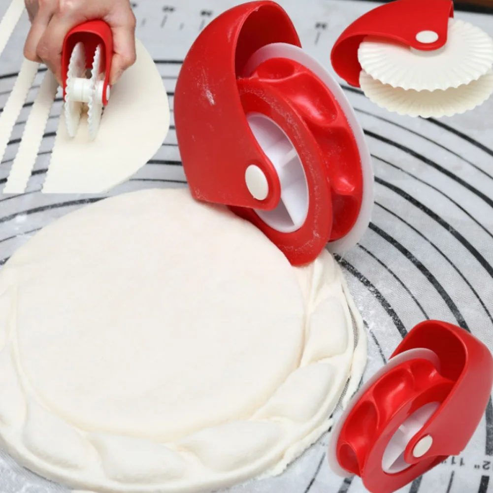 

Manual Cutting Wheel Roller Pastry Cutting Knife Wave Dough Twist Wheel Crust Noodle Roll Knife Bead Kitchen Baking Pastry Tools