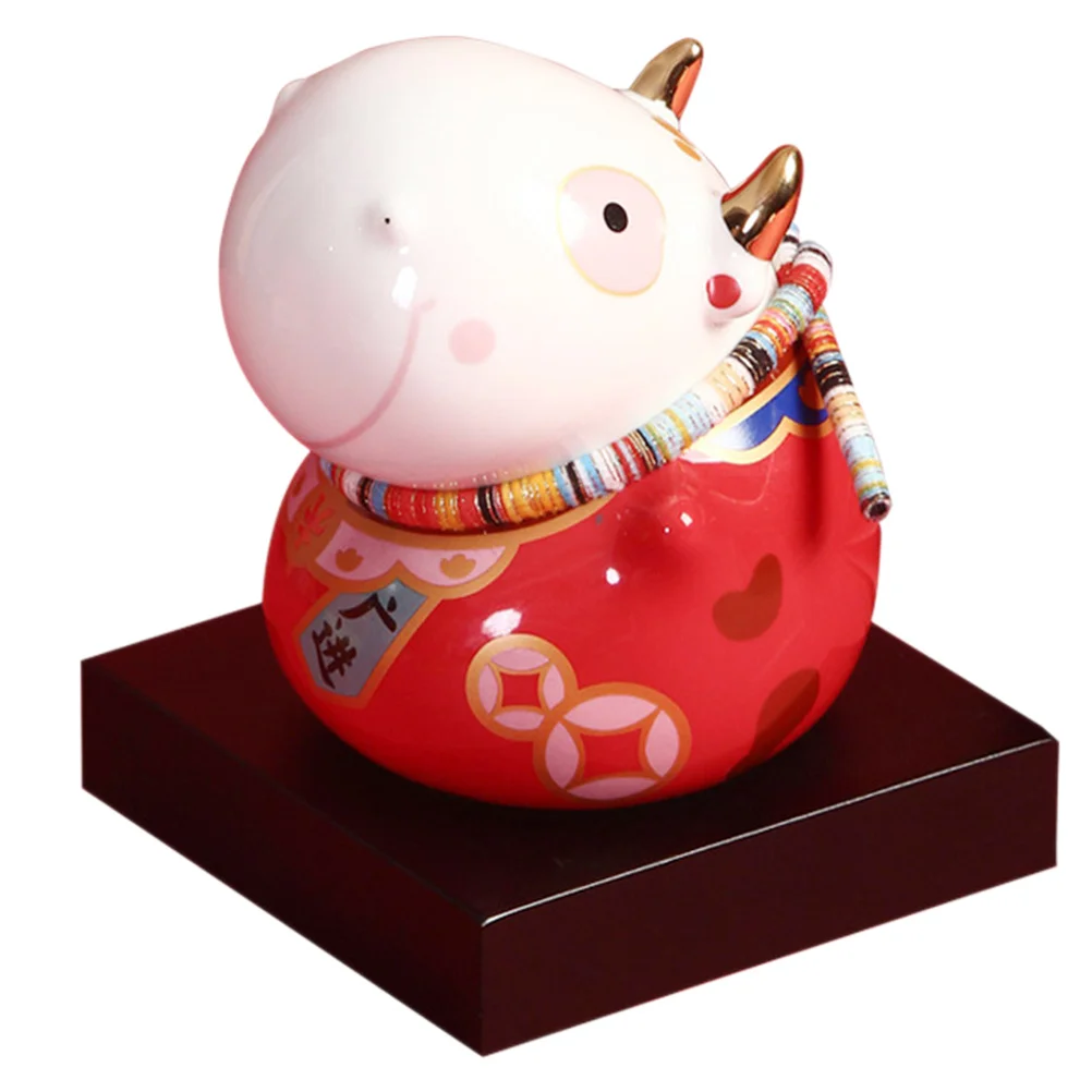 

Coin Piggy Bank Year Of The Ox Handmade Ceramics Shape Saving Box Ceramic Cow Figurine 2021 Chinese New Year Zodiac Cow Box