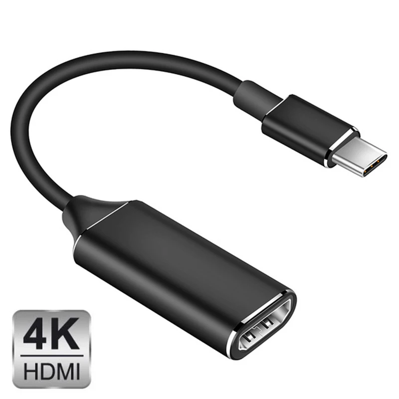 

Type C to HDMI Adapter 4K Cable Type C Male to HDMI Female for MacBook Samsung Galaxy S21 Huawei P50 Mate Type-C HDMI Adapter