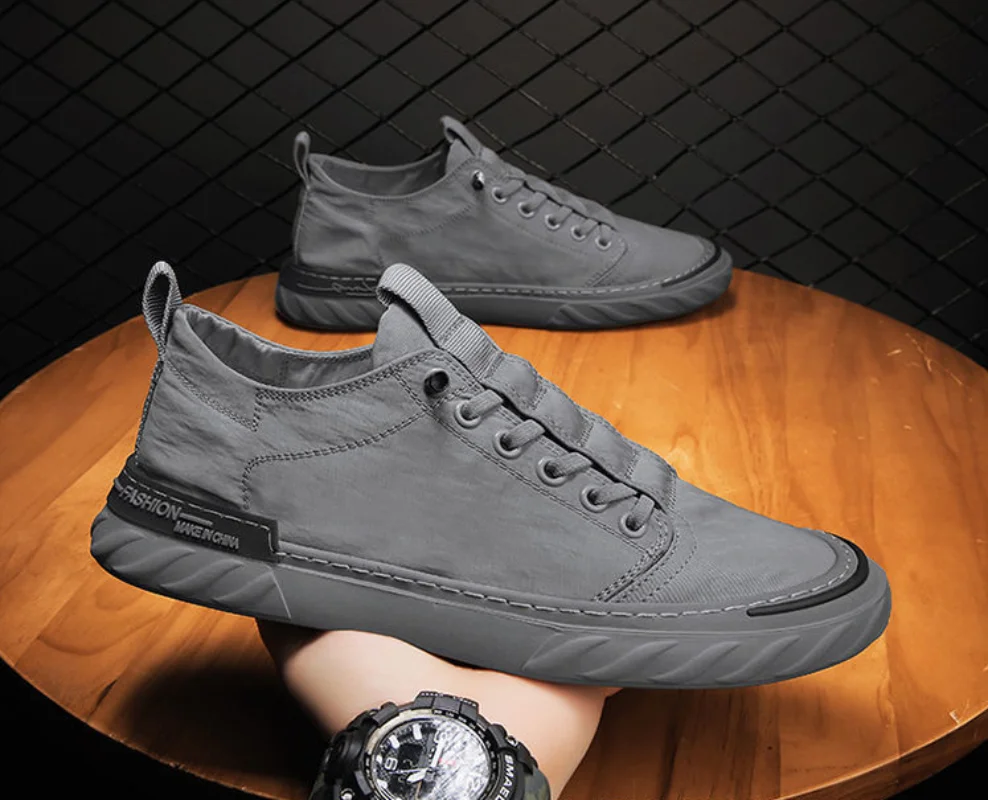 

Кеды мужские прогулочные, повседневные холщовые кроссовки, Вулканизированная плоская подошва, без шнуровки, дышащие, летняя Рабочая обувь