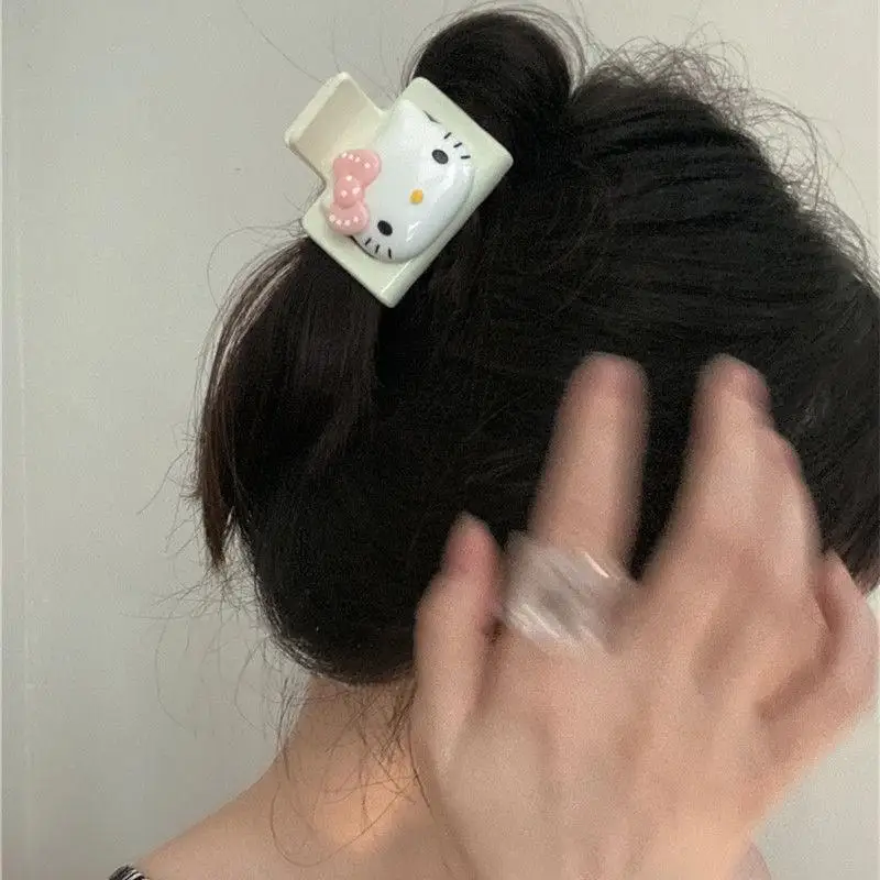

Cute Style Sanrio Cartoon Mymelody Cinnamoroll Hellokittys Gripper Hairpin Hair Accessories Kawaii Anime Plush Toy for Girl Gift