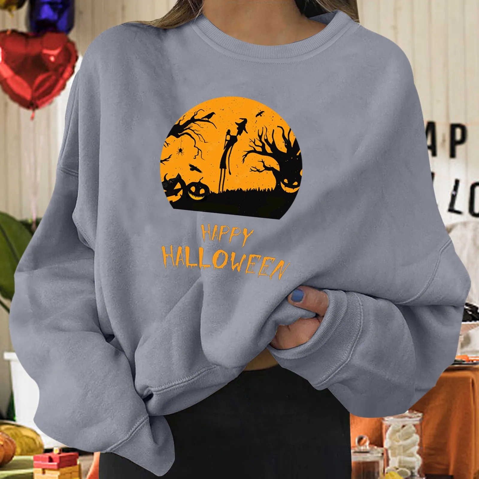 

Womens Daily Sweatshirt Long Pullover Print O Neck Printing Long Sleeve Women Petite Women's Fleece Sweatshirt Women Hoodie