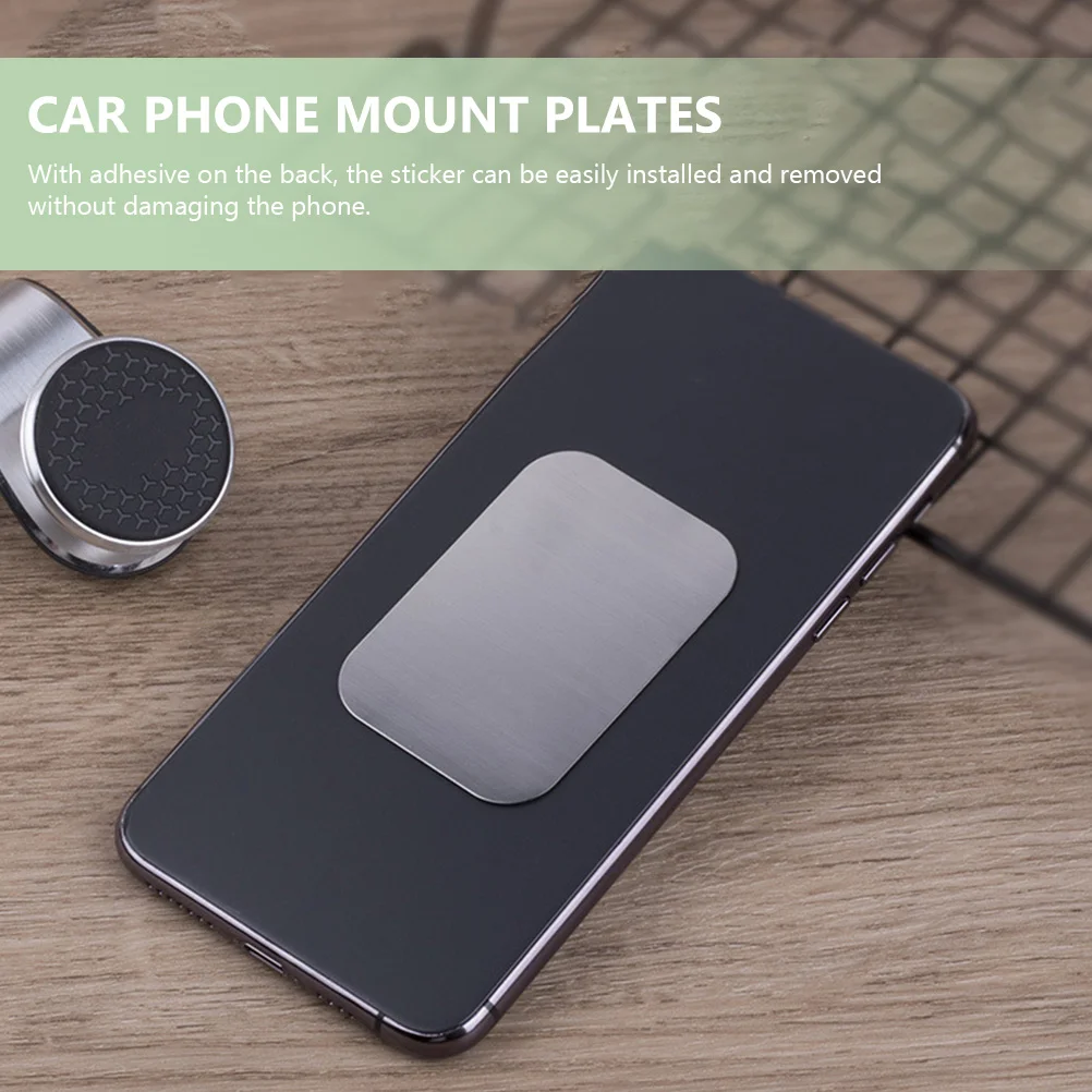 20 Pcs Accessories Phone Holder Car Accessory Metal Sticker Cellphone Magnets Mini Plate Stickers Case Holders Magnetic