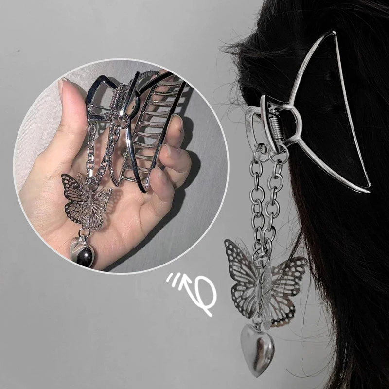 

Заколка для волос в стиле панк Женская, металлический зажим для волос в стиле французского Ретро, с изображением бабочки, свадебное Ювелирное Украшение, аксессуар для девушек