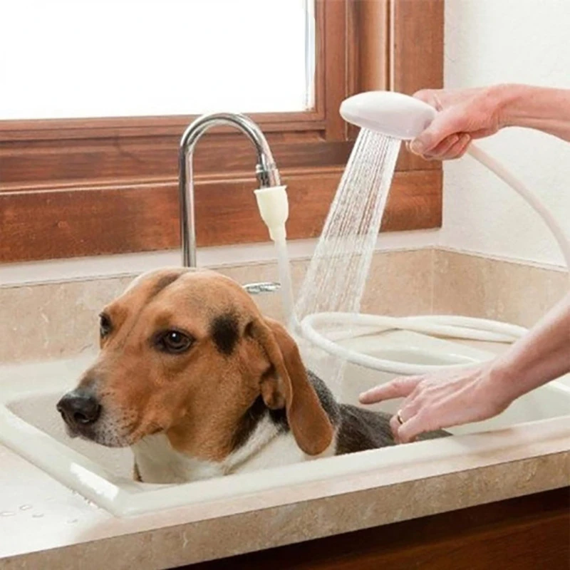 

Portable Handheld Splash Shower Pet Dog Cat Shower Head Tub Faucet Attachment Hose Head Washing Sprinkler Shower Kit Bath Tools