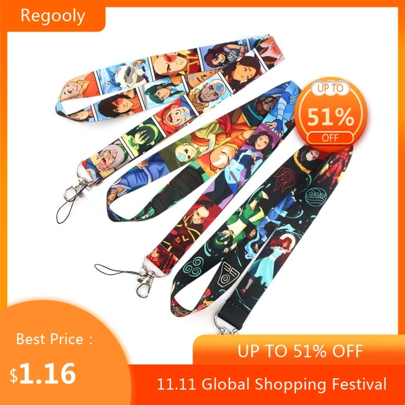 

Avatar The Last Airbender Lanyard Badge ID Mobile Phone Rope Key Lanyard Neck Straps Accessories webbings ribbons