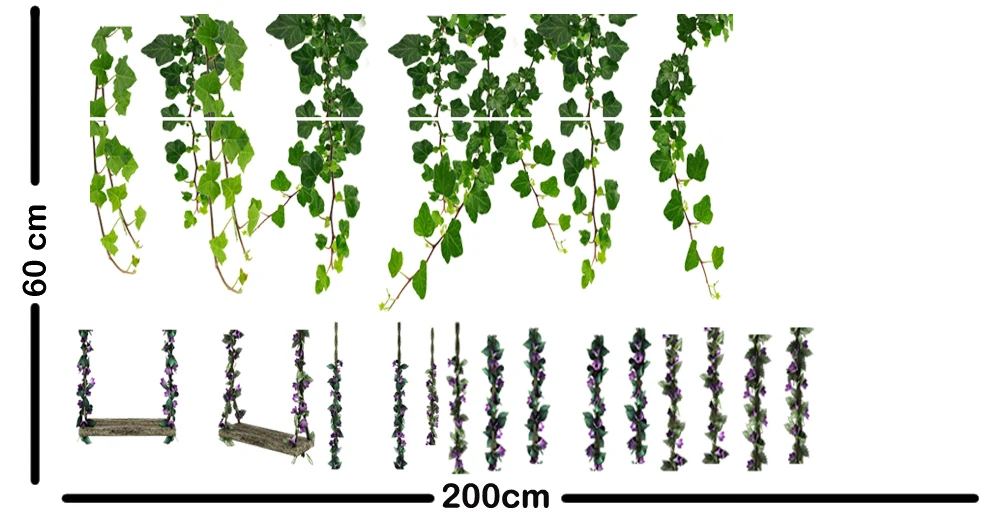 Настенные Стикеры с листьями качели цветами лозой детская комната настенная