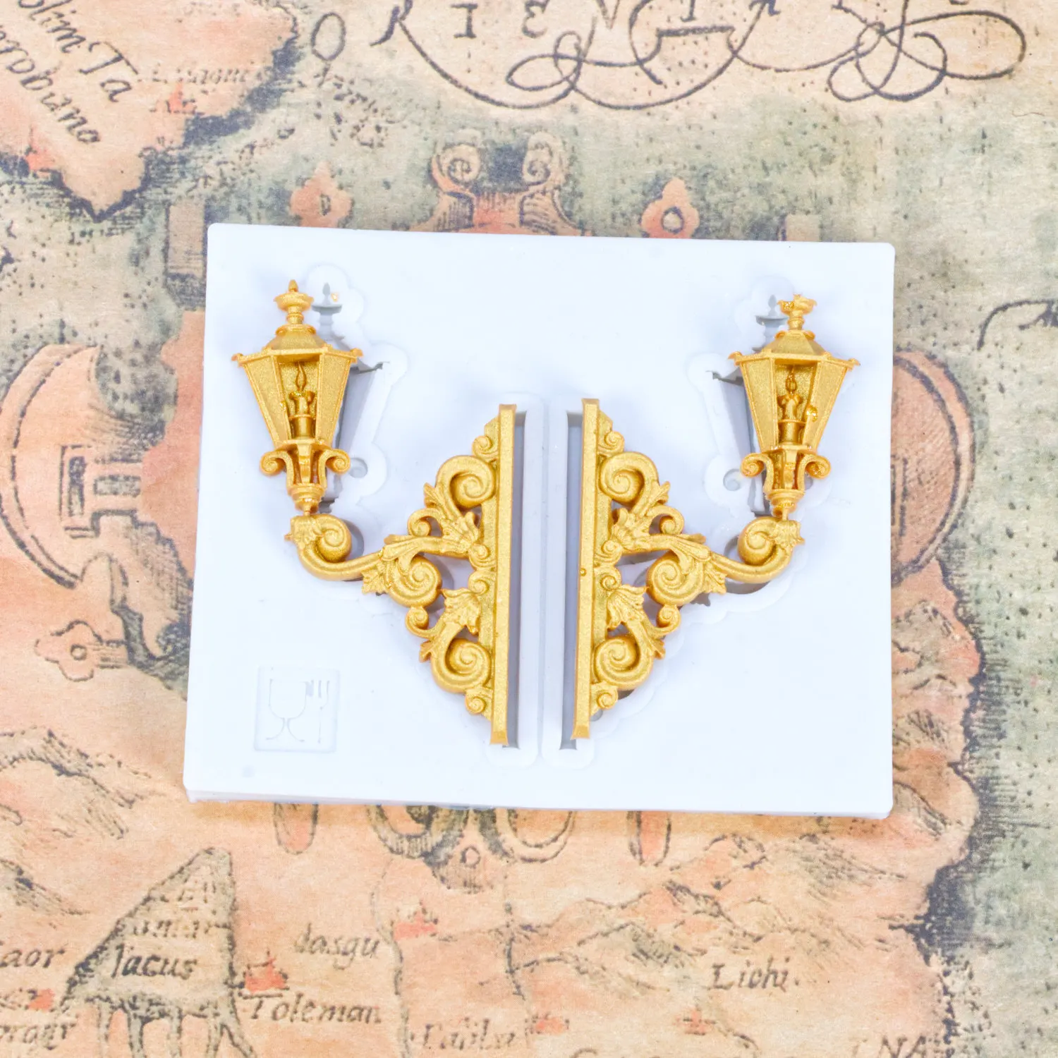 

DIY Vintage European Street Lamp Silicone Molds Cake Border Fondant Mold Cake Decorating Tools Candy Chocolate Gumpaste Moulds