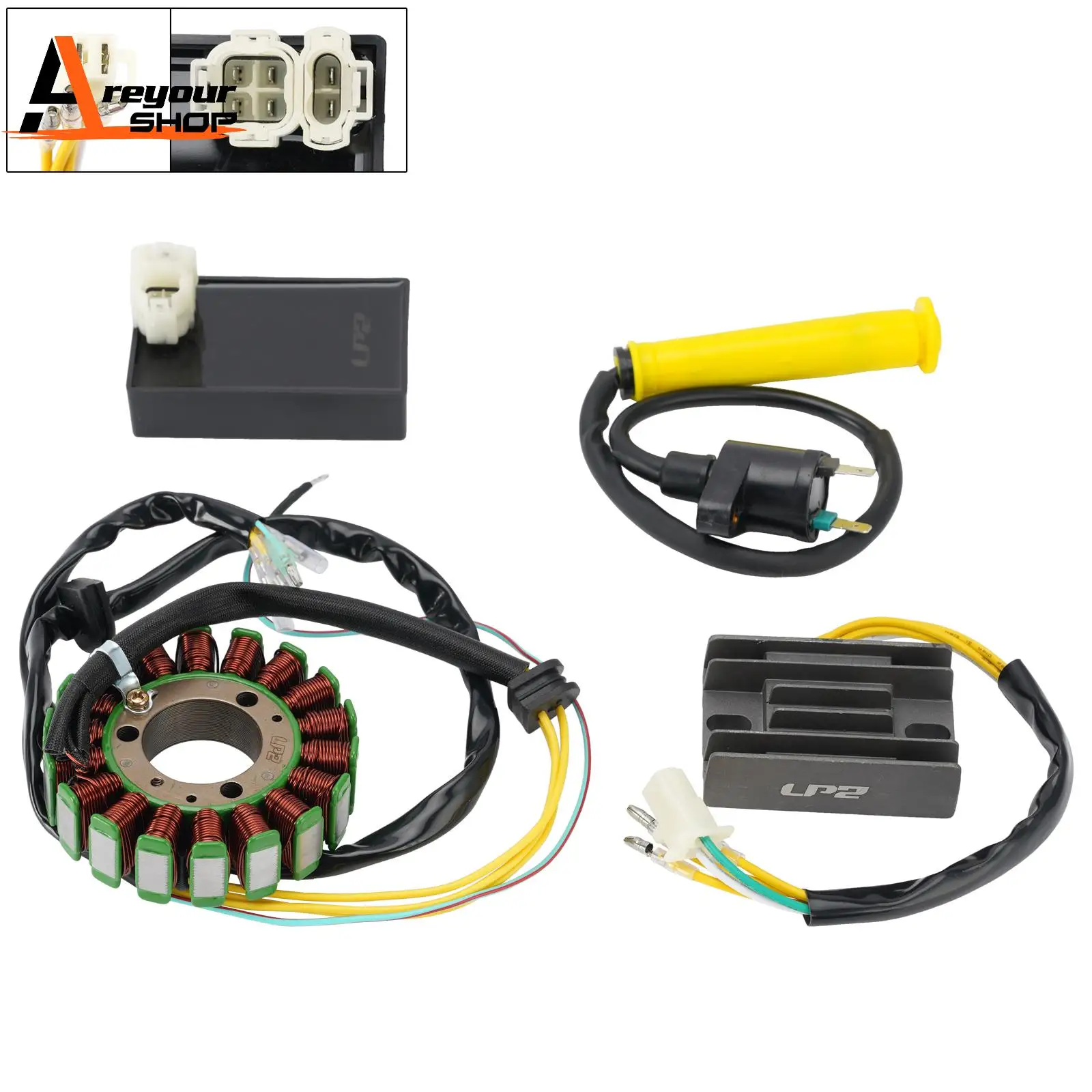 Фото Катушка зажигания, статор, модуль CDI, регулятор Areyourshop для Honda XLR250 Baja (MD22) 1990 1991 1992 №1