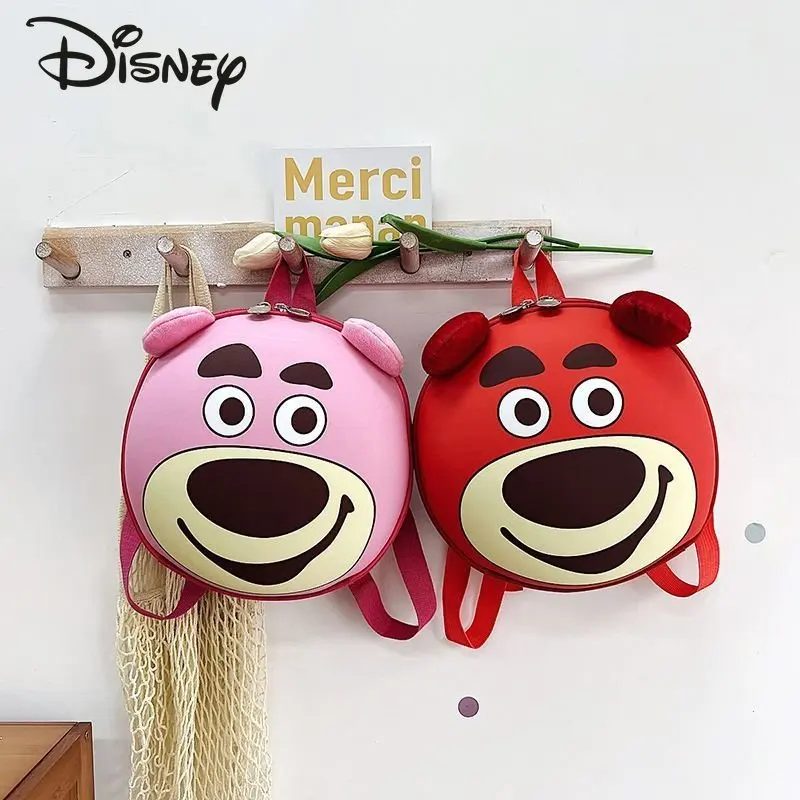 Disney Strawberry Bear New Children's Backpack Cartoon Fashion Student School Bag Multi Functional High Capacity Girls' Backpack