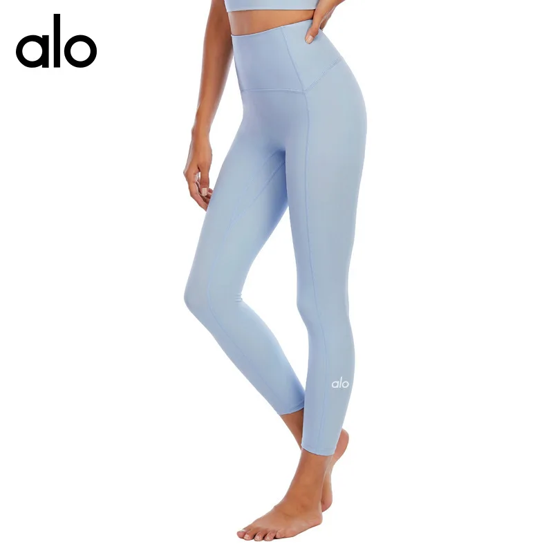 

Alo Yoga Women's No Came Toe Gym Sports Leggings Pants High Waist Peach Hip Push Up Fitness Active Tights Female Workout Clothes