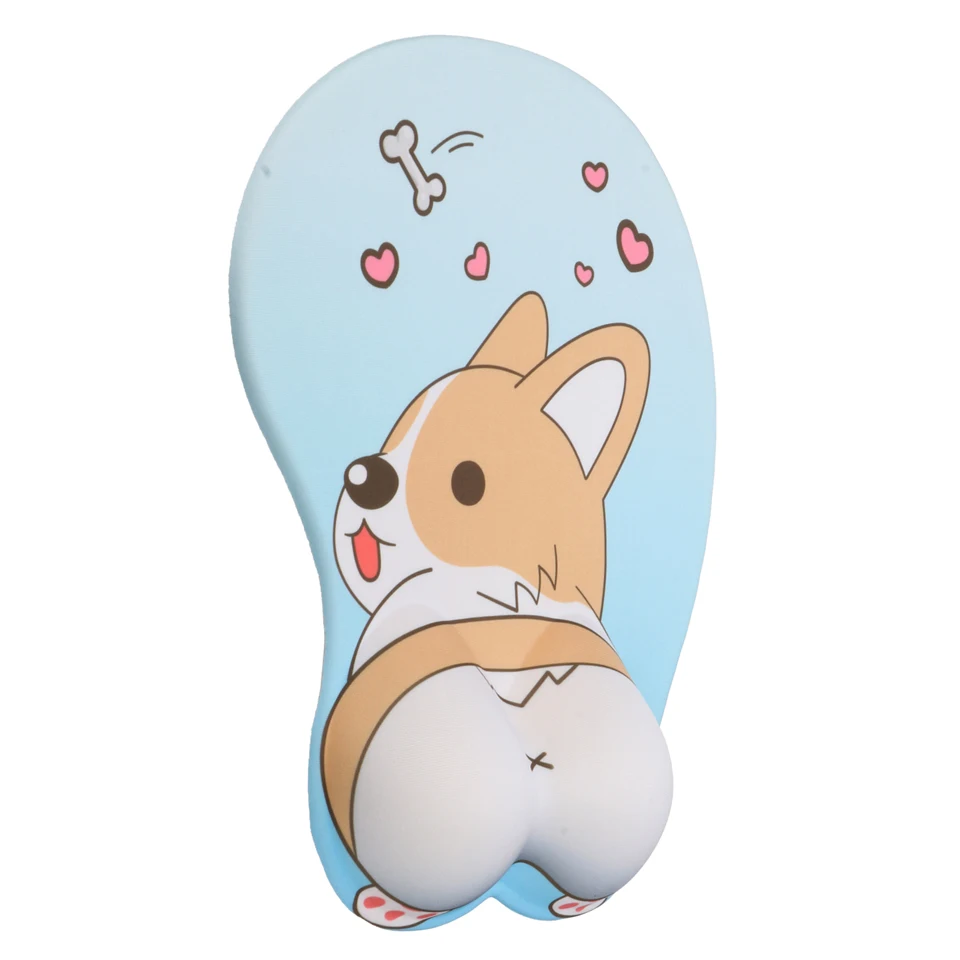 Lovely Corgi Non Slip Silica Gel Wrist Rest Mouse Pad Wrist Support Computer Ergonomic Mouse Mat Comfortable Lovely Corgi Non S