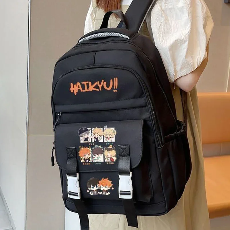 волейбол аниме Haikyû рюкзак Дышащая сетка 30 × 45 15 см черная белая синяя розовая Haikyuu