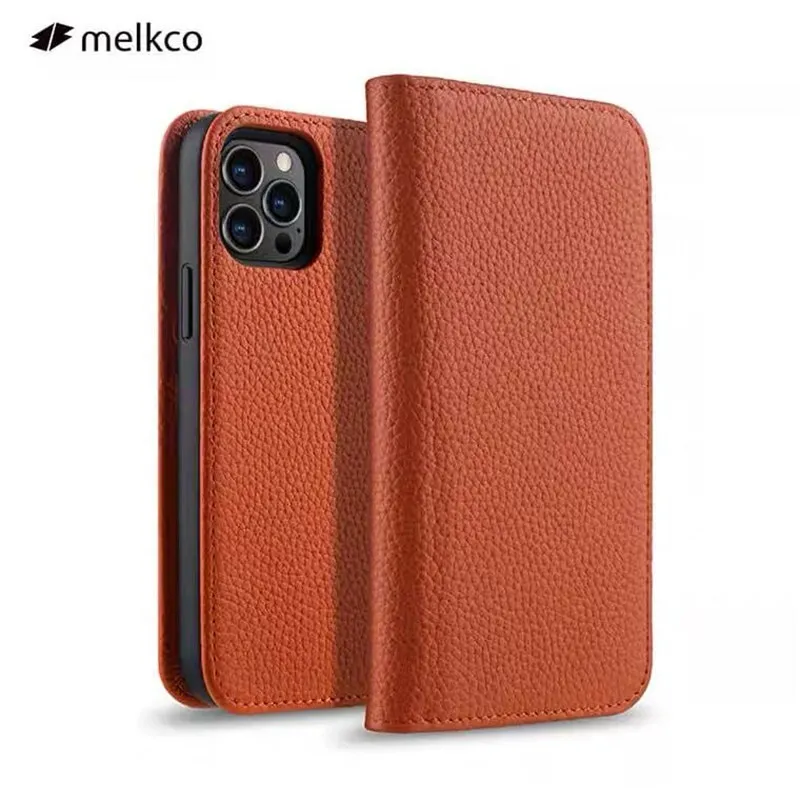 

Роскошный оригинальный чехол Melkco из натуральной кожи для iPhone 13 Pro Max Mini 12, деловая задняя крышка