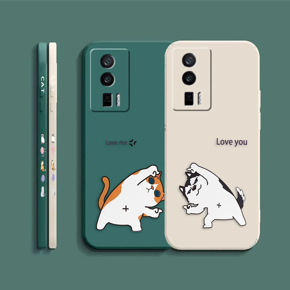 Case For Redmi K60E K60 K50 K40S K40 K30 K20 12C 10C 9A 9 8 10X 10A Pro 4G 5G Gaming Case Fundas Cqoues Shell Funny Couple Cats