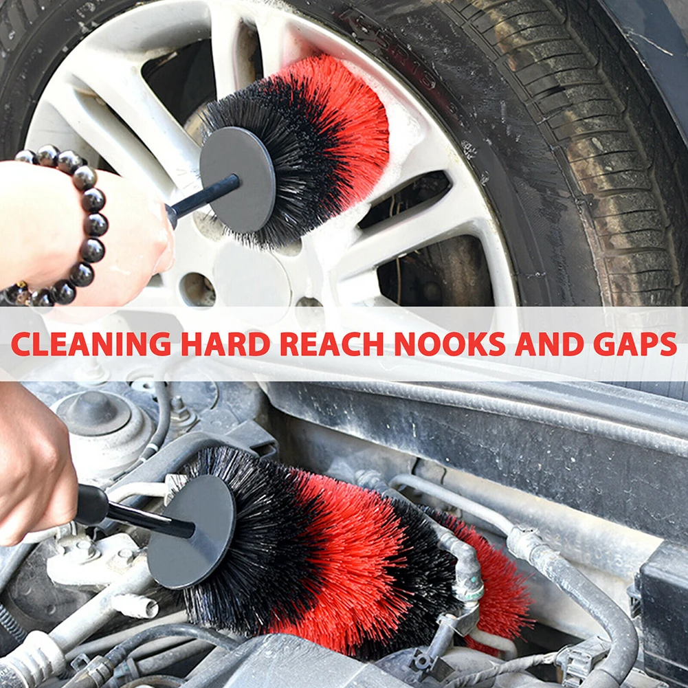 

Wheel/Rim Cleaning Brush Long Soft Bristle Car Wheel Brush,Rim Tire Detail Brush for Cleaning Wheels Rims Grills Engine