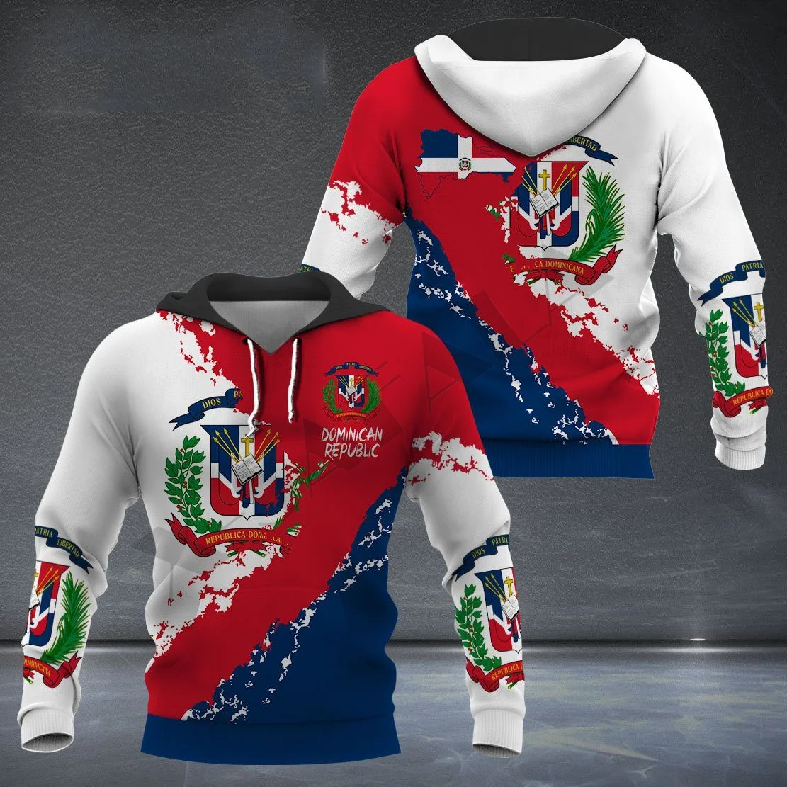 

Худи с 3D-принтом флага Доминиканской Республики, герб, Череп, Карта страны, флаг, пуловер на молнии для мужчин и женщин, свитшот, куртка