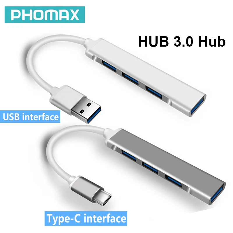 

Разветвитель PHOMAX usb-хаб 3,0, USB3.0, 2.0, USB Type-C, 5 Гбит/с