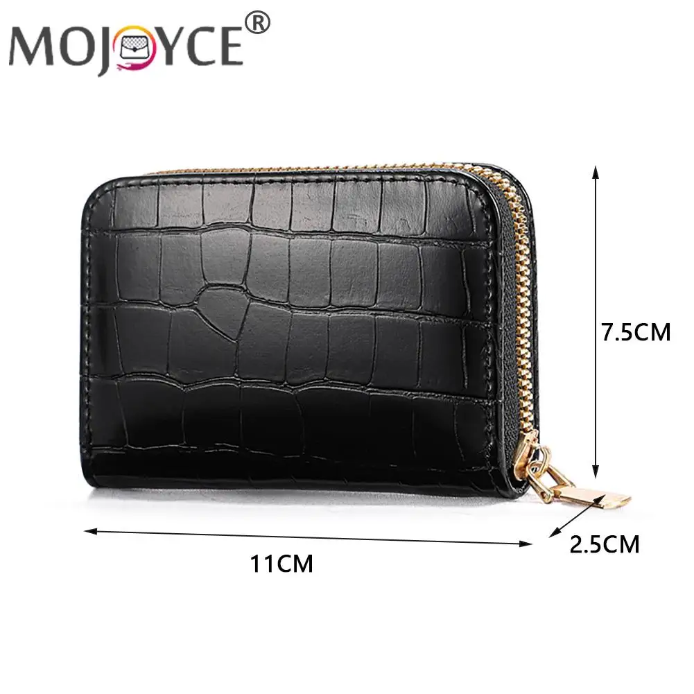 Кошелек женский из искусственной кожи однотонный с отделением для карт на молнии