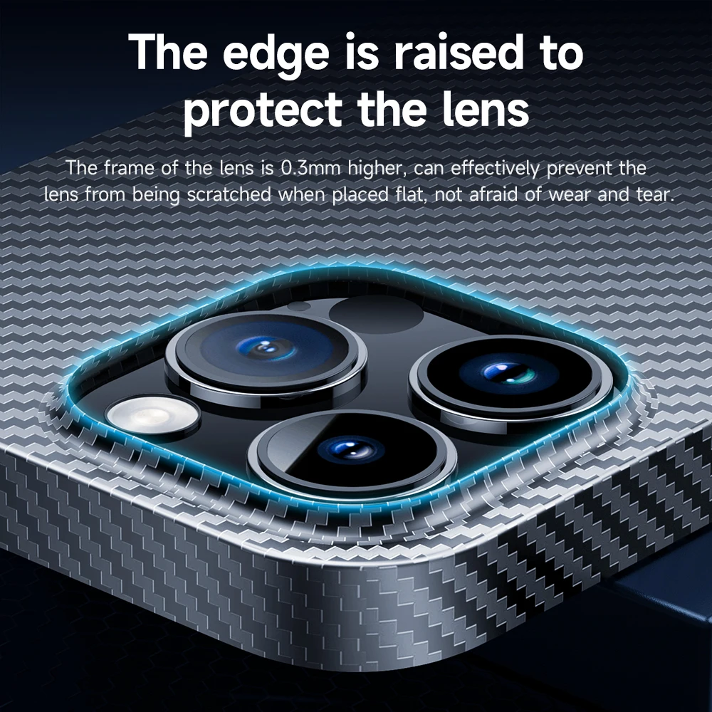 Ультратонкий Магнитный чехол HOCO из углеродного волокна для беспроводной зарядки