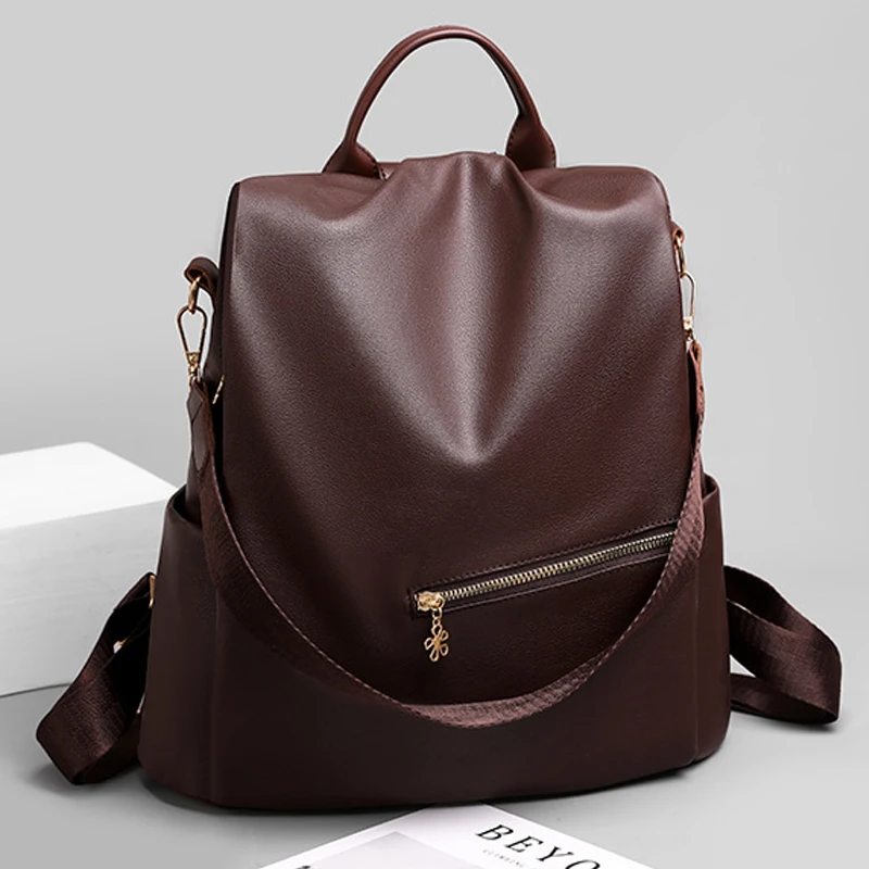 

Женский рюкзак из искусственной кожи с ремешком на плечо, вместительная уличная дорожная школьная сумка для девочек-подростков, женские су...