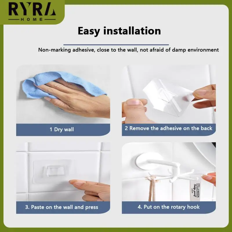 

Hole-free 7-claw Hook 2023 Belt Hangers Multi-function Strong Hooks Upgraded Household 360 Degree Rotating Tie Rack Kitchen