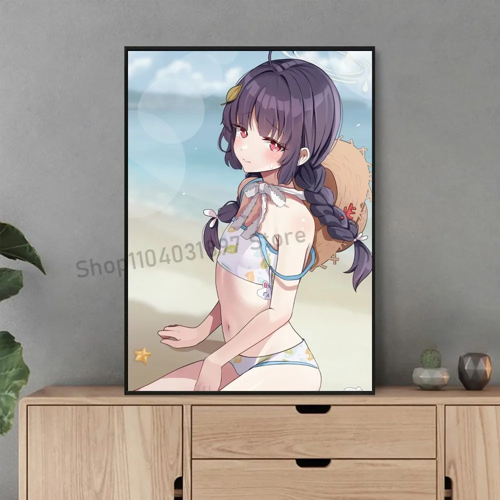 Kasumizawa Miyu Синий Архив Игровой Постер Водостойкая Самоклеящаяся Художественная